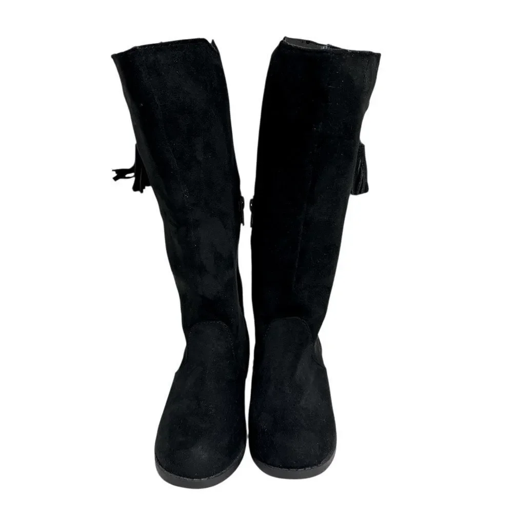 Cat & Jack Black Knee-High Boots NWOT